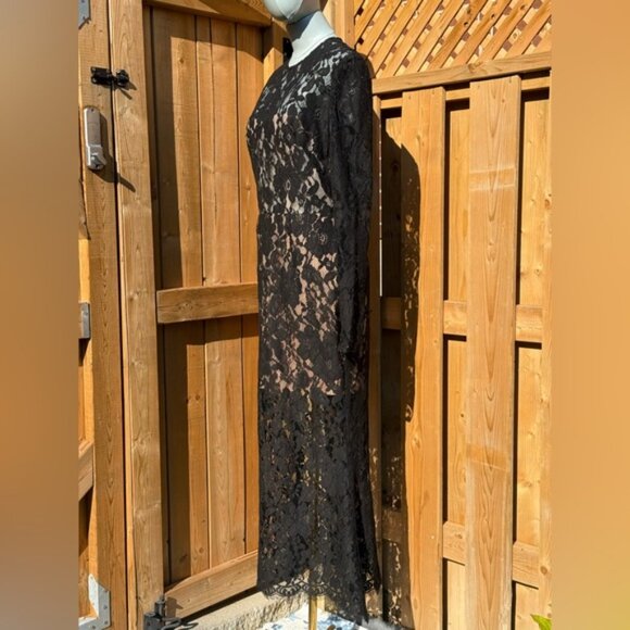 🆕 BRONX & BANCO 🧿 NWOT Colette Noir Black Lace Gown, Sz L US 8 - Picture 6 of 15